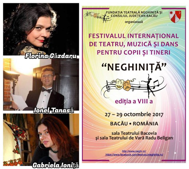 Juriul sectiunii Teatru - Festiv.Neghinita - Bacau 2017 (foto arh.festiv.Neghinita - Bacau 2017.facebook.com)