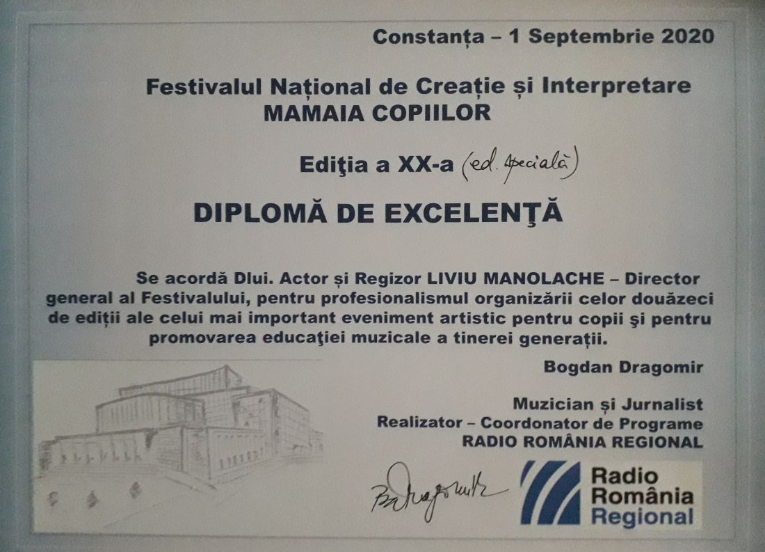 20200901_191525 Diploma de Excelentă Liviu Manolache (Mamaia Copiilor)2020 (foto by Bogdan Dragomir)